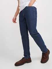 Синий - Джинсы узкого кроя Jack & Jones Glenn - Изображение 3 из 9