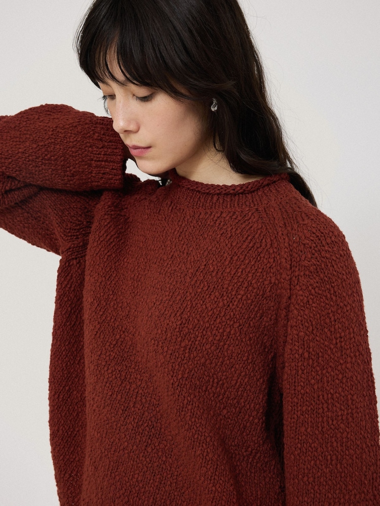Jigsaw Red Chunky Textured 100% Cotton Jumper - Image 2 of 4