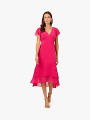 Adrianna Papell Pink Combo Short Dress - Image 1 of 5