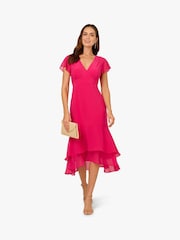 Adrianna Papell Pink Combo Short Dress - Image 3 of 5