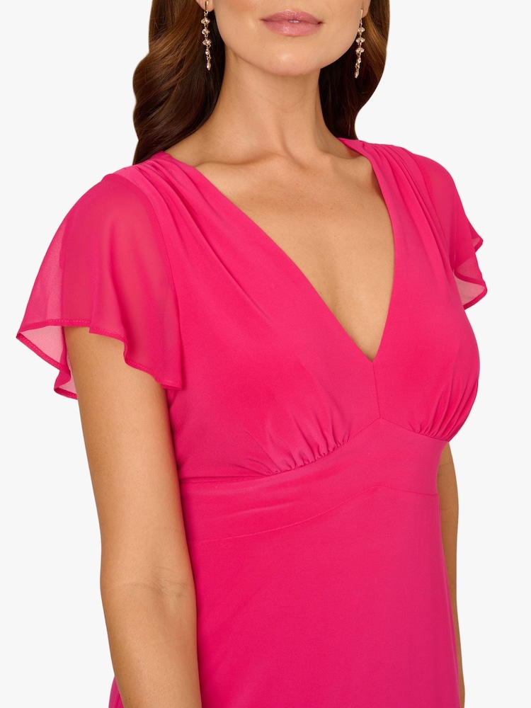 Adrianna Papell Pink Combo Short Dress - Image 4 of 5