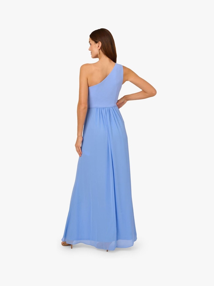 Adrianna Papell One Shoulder Chiffon Gown - Image 3 of 6
