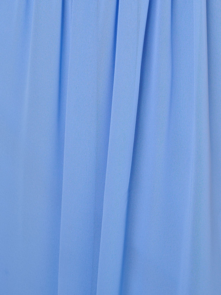 Azul - Vestido de chiffon de um ombro só de Adrianna Papell - Imagem 6 de 6