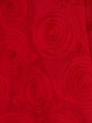 Adrianna Papell Red Soutache Rosette Midi Dress - Image 7 of 7