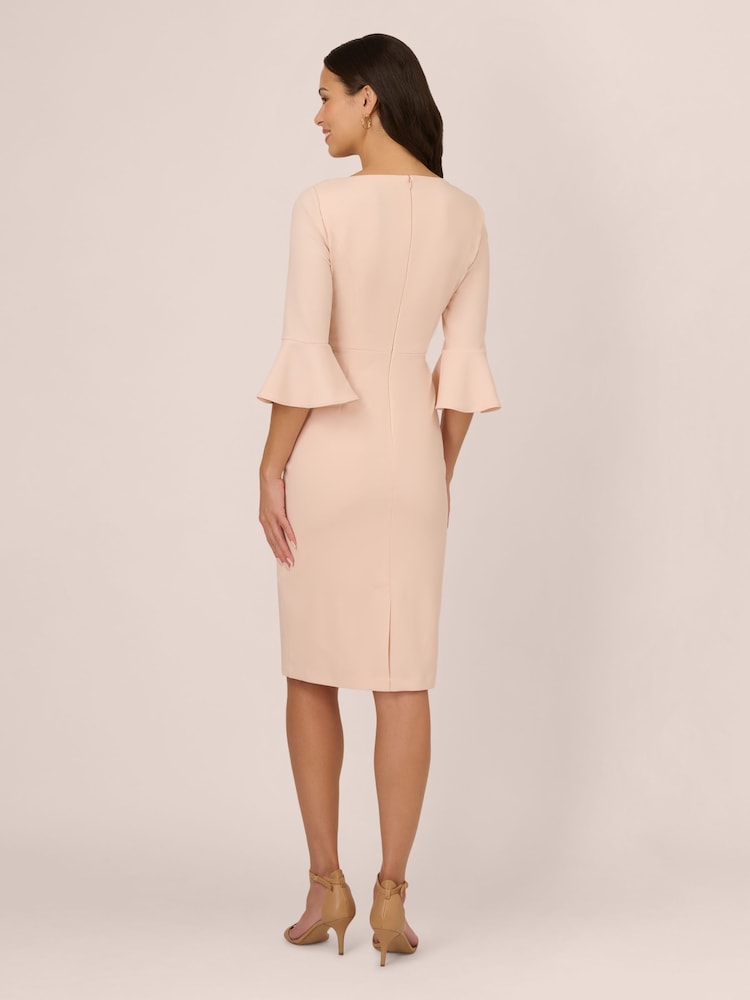 Adrianna Papell Pink Bell Sleeve Tie Front Dress - Image 2 of 8