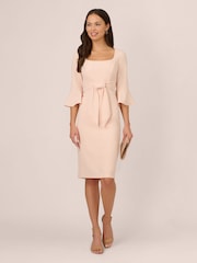 Adrianna Papell Pink Bell Sleeve Tie Front Dress - Image 3 of 8