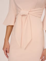 Adrianna Papell Pink Bell Sleeve Tie Front Dress - Image 6 of 8