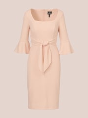 Adrianna Papell Pink Bell Sleeve Tie Front Dress - Image 7 of 8