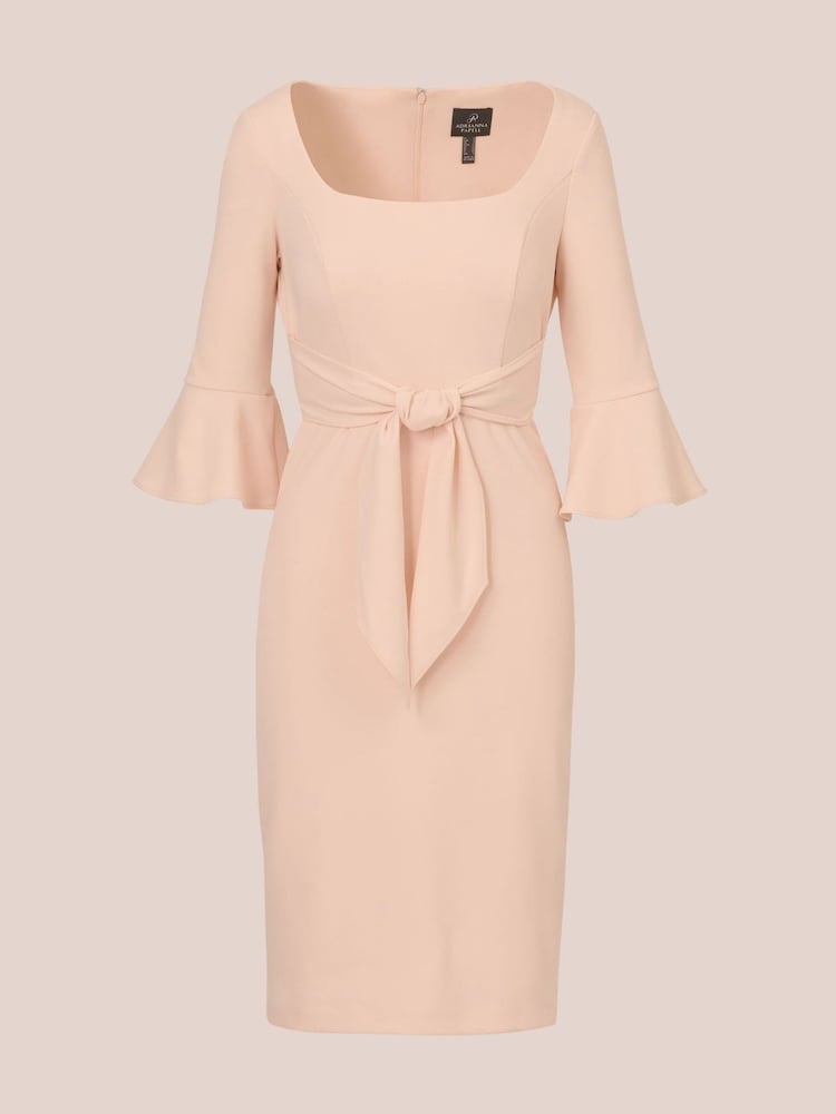 Adrianna Papell Pink Bell Sleeve Tie Front Dress - Image 7 of 8