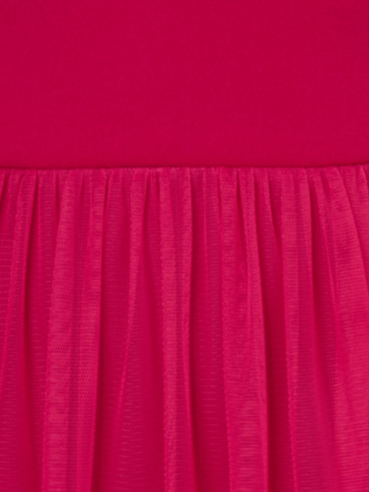Adrianna by Adrianna Papell Pink Knit And Mesh Halter Dress - Image 7 of 7 Adrianna by Adrianna Papell Pink Knit And Mesh Halter Dress - Image 7 of 7