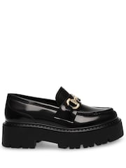 Steve Madden LandoCN Leather Black Loafers - Image 1 of 6