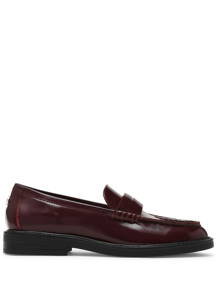 Steve Madden Red Adison Leather Loafers - Image 1 of 5