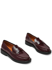Steve Madden Red Adison Leather Loafers - Image 2 of 5