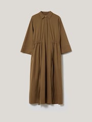 Jigsaw Green Cotton Tie Waist Shirt Dress - Image 7 of 7