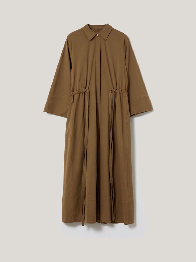 Jigsaw Green Cotton Tie Waist Shirt Dress - Image 7 of 7