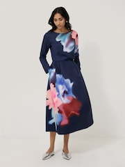 Jigsaw Blue Dreamy Floral Print Boat Neck Top - Image 5 of 6