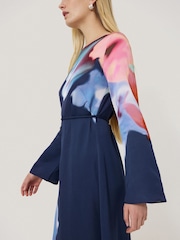 Jigsaw Blue Dreamy Floral Midi Dress - Image 3 of 5