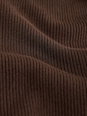 Chocolate Brown Maternity Twist Front Knit Dress - Image 9 of 9