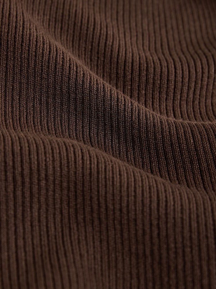 Chocolate Brown Maternity Twist Front Knit Dress - Image 9 of 9