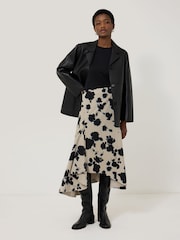 Jigsaw Natural Outline Rose Cotton Skirt - Image 2 of 7