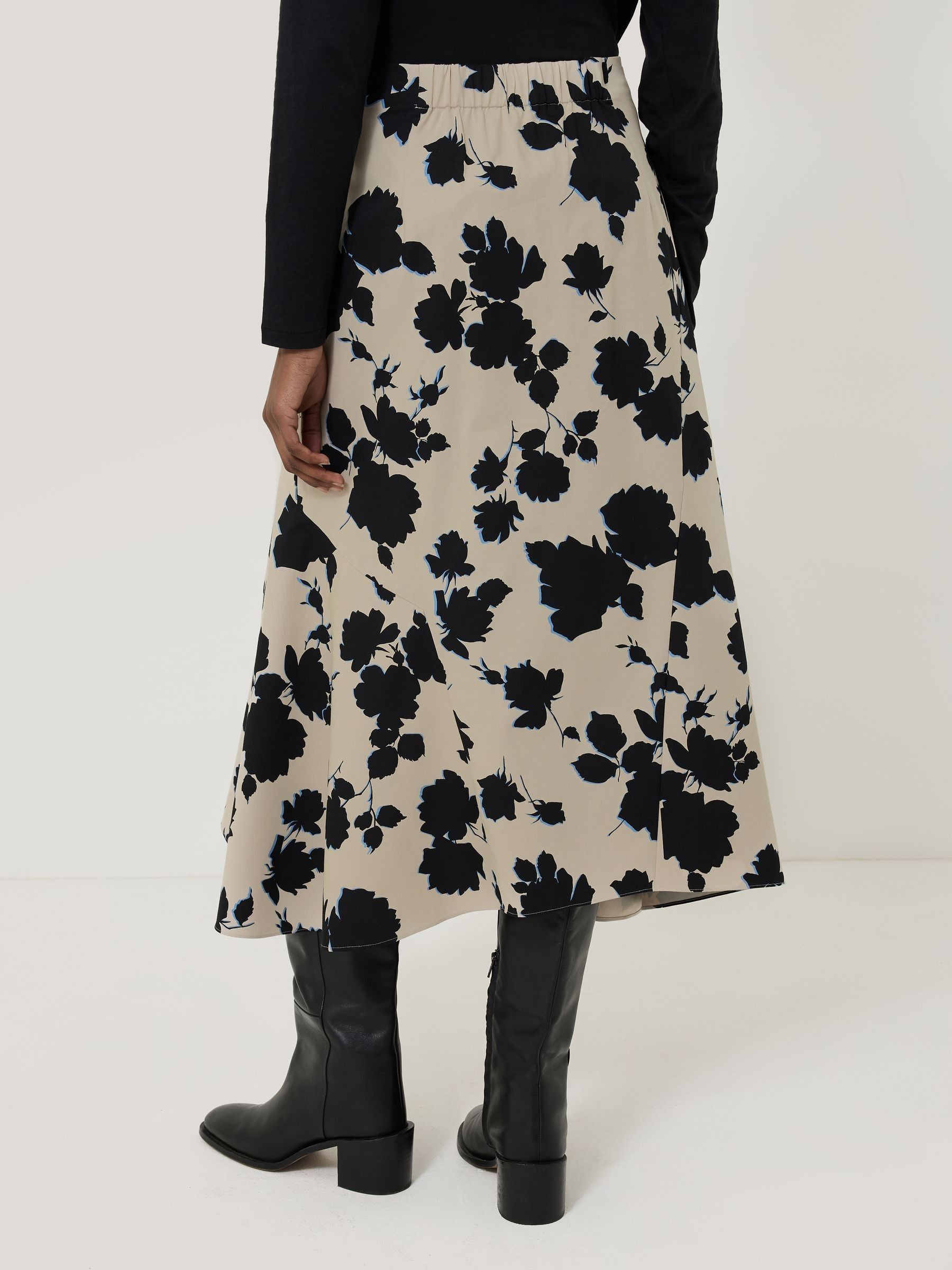Buy Jigsaw Natural Outline Rose Cotton Skirt from Next USA