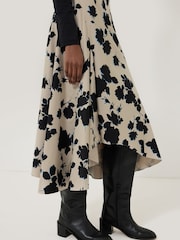 Jigsaw Natural Outline Rose Cotton Skirt - Image 4 of 7
