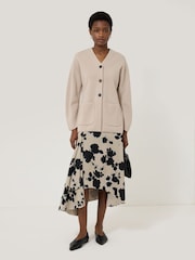 Jigsaw Natural Outline Rose Cotton Skirt - Image 5 of 7