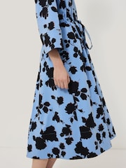 Jigsaw Blue Outline Rose Shirt Dress - Image 3 of 4