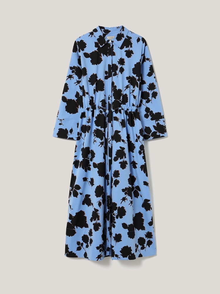 Jigsaw Blue Outline Rose Shirt Dress - Image 4 of 4