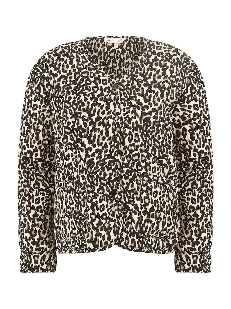 Yumi Black Leopard Print Boxy Jacket - Image 5 of 5