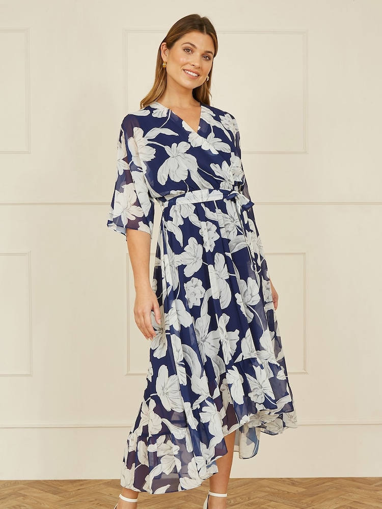 Yumi – Midikleid aus Netzstoff mit Vogel- und Blumenprint und Rüschen - Bild 2 von 5 Yumi – Midikleid aus Netzstoff mit Vogel- und Blumenprint und Rüschen - Bild 2 von 5