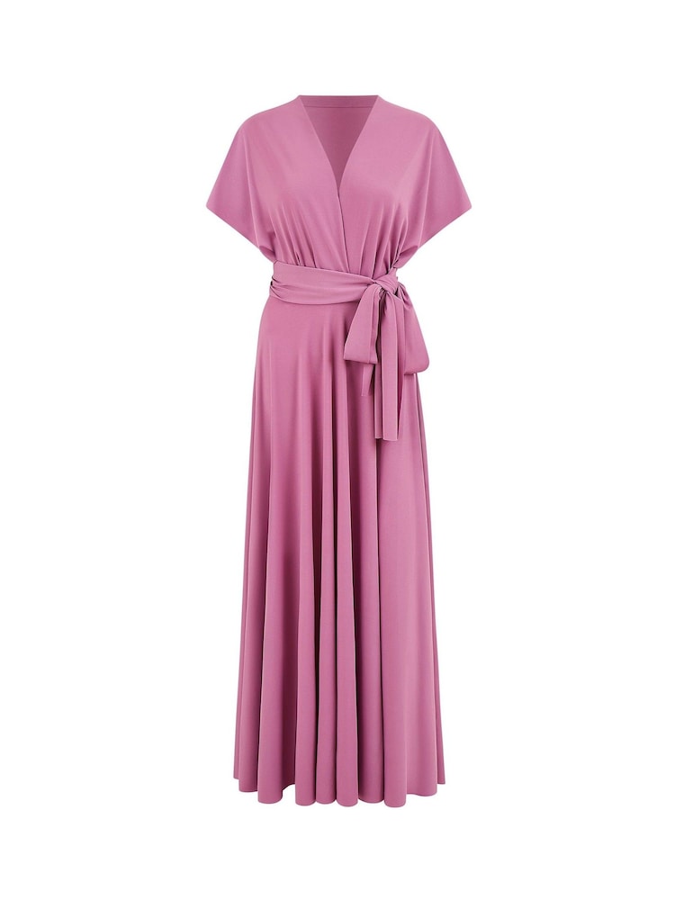 Rosa - Vestido midi de punto elástico multiposición de Yumi - Imagen 5 de 5 Rosa - Vestido midi de punto elástico multiposición de Yumi - Imagen 5 de 5