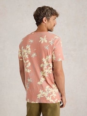 White Stuff Pink Floral Printed Short Sleeve 100% Cotton T-Shirt - Image 2 of 6