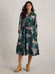White Stuff Green Beatrice Shirt Dress - Image 1 of 6