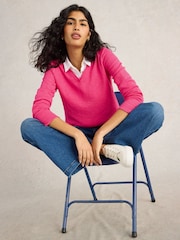 White Stuff Pink Naria Jumper - Image 3 of 6