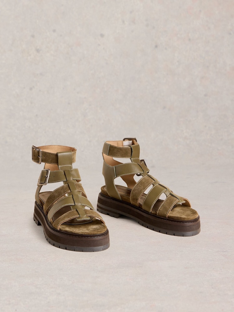 White Stuff Green Alexa Gladiator Sandals - Image 2 of 4