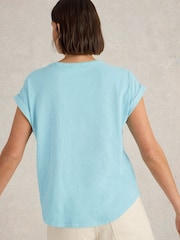 White Stuff Blue 100% Cotton Beth Blouses - Image 2 of 6