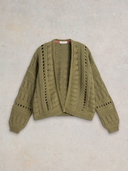 White Stuff Green Casey Crochet Cardigan - Image 5 of 6