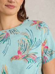 Azul - White Stuff 100% Cotton Abbie T-Shirt - Imagen 3 de 6