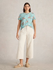 Azul - White Stuff 100% Cotton Abbie T-Shirt - Imagen 4 de 6