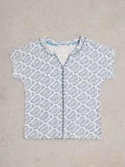 T-shirt White Stuff Nelly brodé à encoche 100% coton biologique - Image 5 of 6