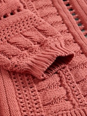 White Stuff Red Casey Crochet Cardigan - Image 6 of 6