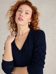 White Stuff Blue Naria Jumper - Image 4 of 6