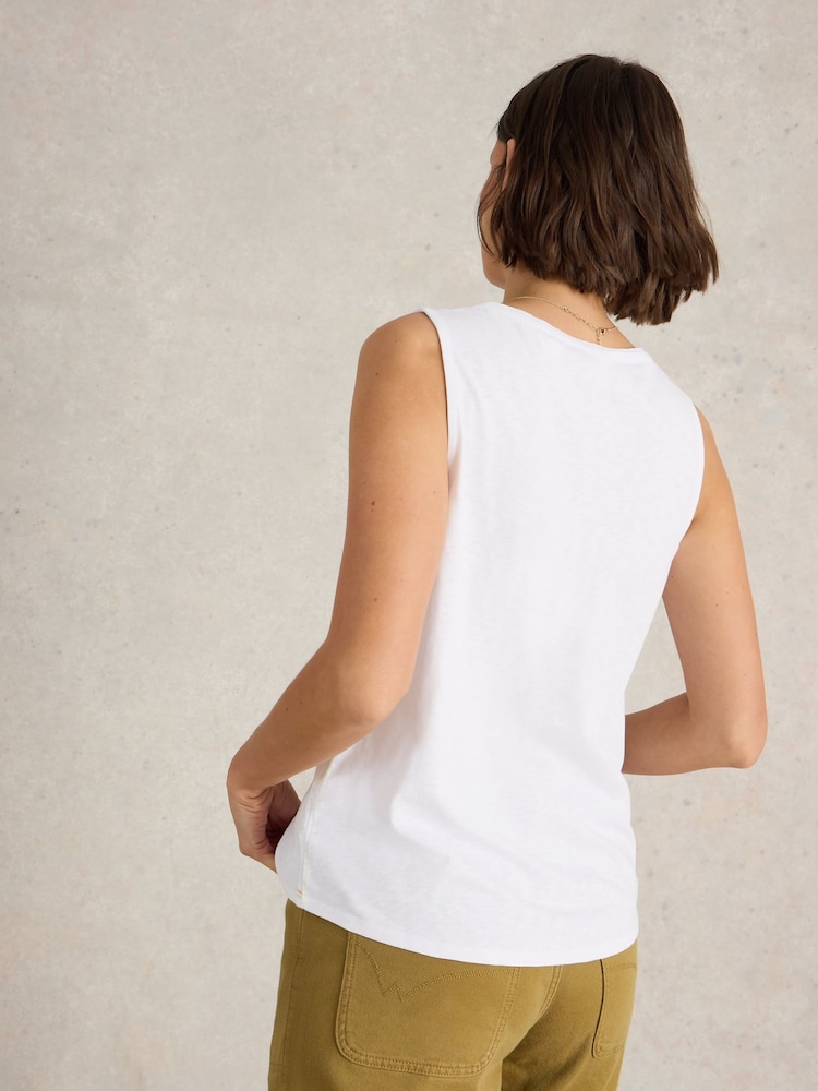 White Stuff White 100% Cotton Lola Vest - Image 2 of 6 White Stuff White 100% Cotton Lola Vest - Image 2 of 6