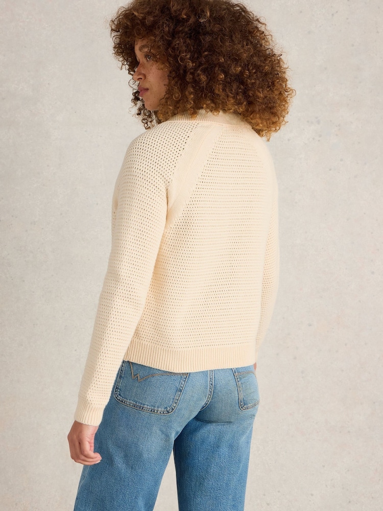Natur - White Stuff – Strickjacke mit Chaterly-Kragen aus 100 % Baumwolle - Bild 2 von 6 Natur - White Stuff – Strickjacke mit Chaterly-Kragen aus 100 % Baumwolle - Bild 2 von 6