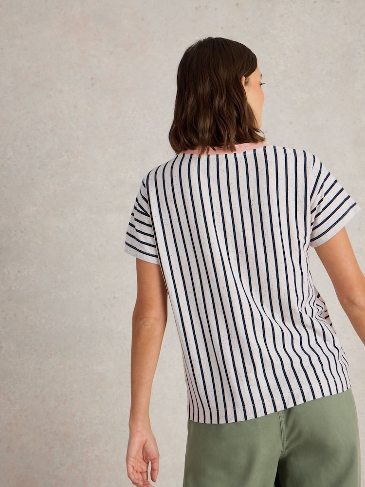 White Stuff Blue 100% Cotton Dani T-Shirt - Image 2 of 6