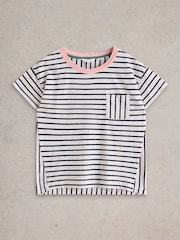 White Stuff Blue 100% Cotton Dani T-Shirt - Image 5 of 6