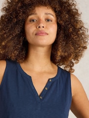 White Stuff Blue 100% Cotton Lola Vest - Image 2 of 6