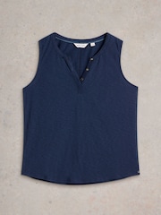 White Stuff Blue 100% Cotton Lola Vest - Image 5 of 6
