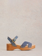 White Stuff Blue Phoebe Low Clogs - Image 1 of 4